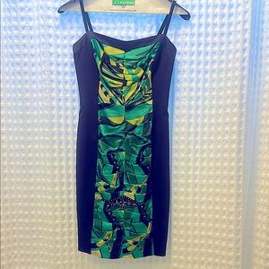 Vintage Bebe Black Silk Cocktail Dress